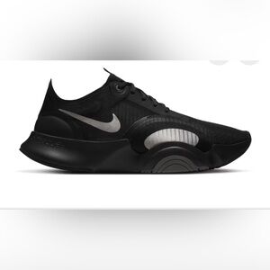 Nike Superrep Go Black iron Grey Sneakers with Silver Accents